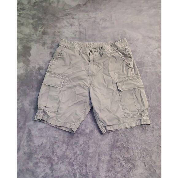 Levis Cargo Shorts Mens Sz 34 Green Baggy Y2K Distressed Military Style C23-20 - Picture 1 of 8